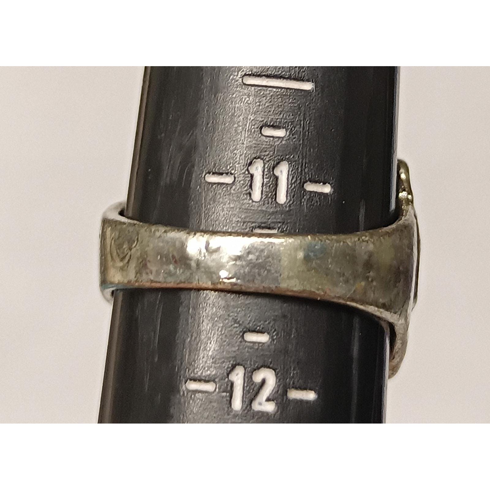Vintage Tiger Head Ring 11.5 Bold Statement Piece Silvertone Chunky Biker Mens