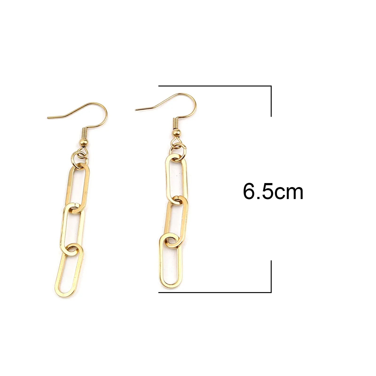 Silver Paperclip Earrings Rave Festival Party Techno EDM Jewellery