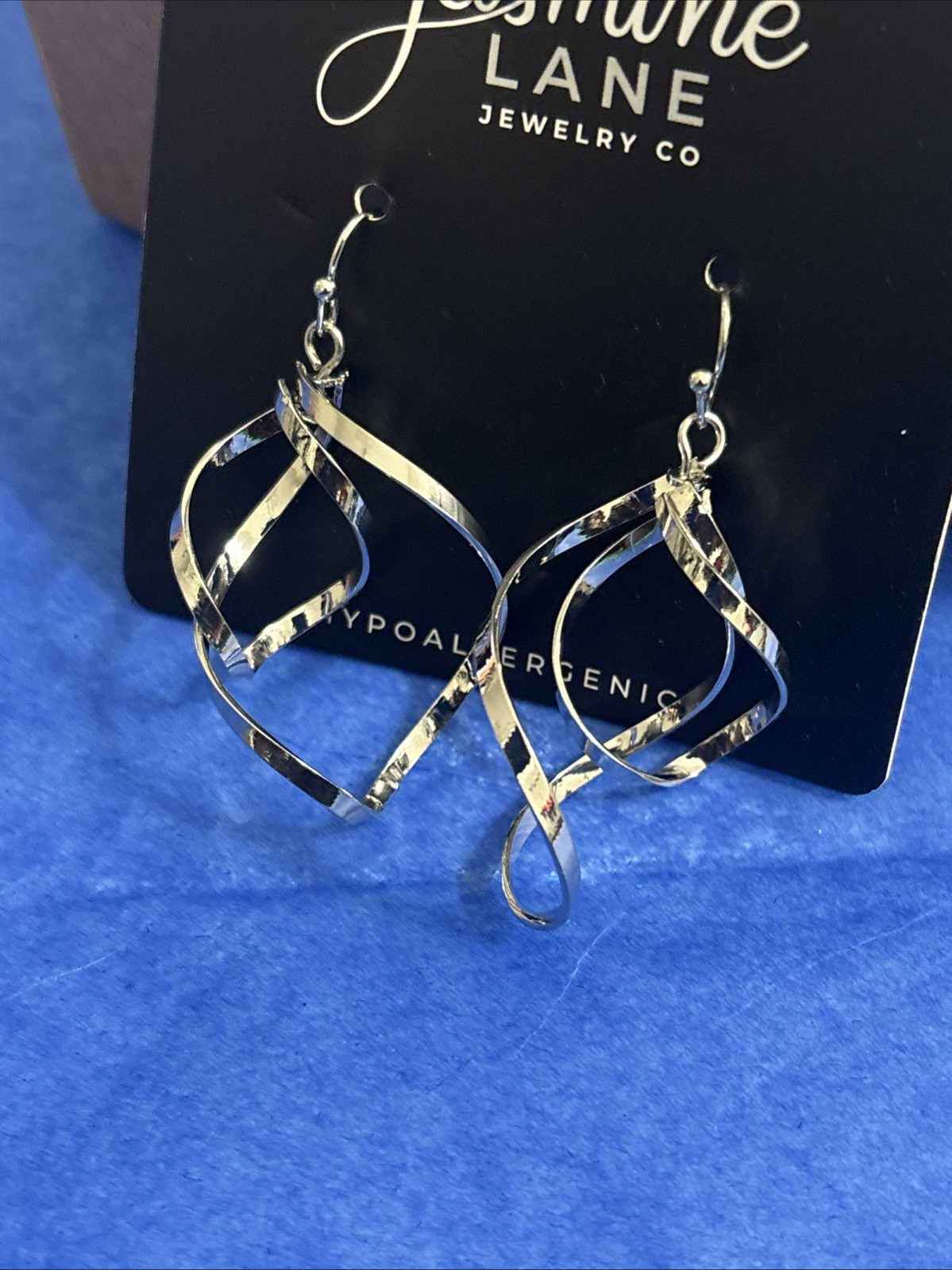 Jasmine Lane Jewelry Hypoallergenic Earrings, Spiral, NEW
