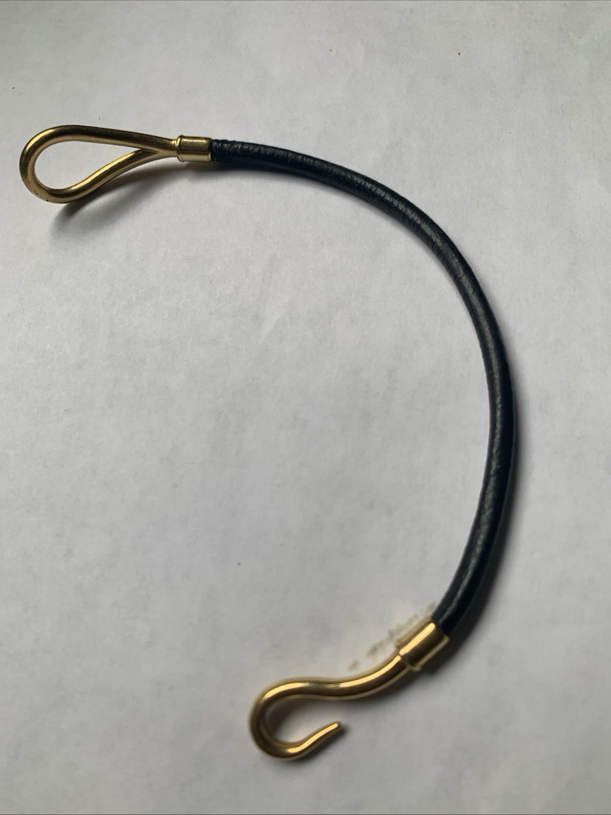 Hermes Leather Bracelet Women, Palladium Plated With Jumbo Hook
