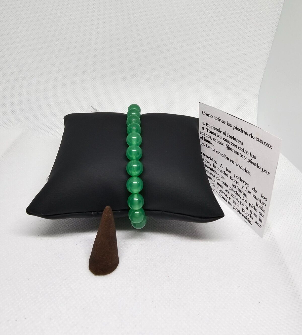 PULSERA DE CUARZO VERDE DINERO Y BUENA SUERTE gratis oracion incienso