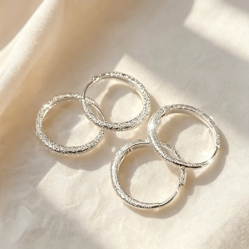 2 Pack Round Hoop Earrings Elegant Loop Jewelry for Women