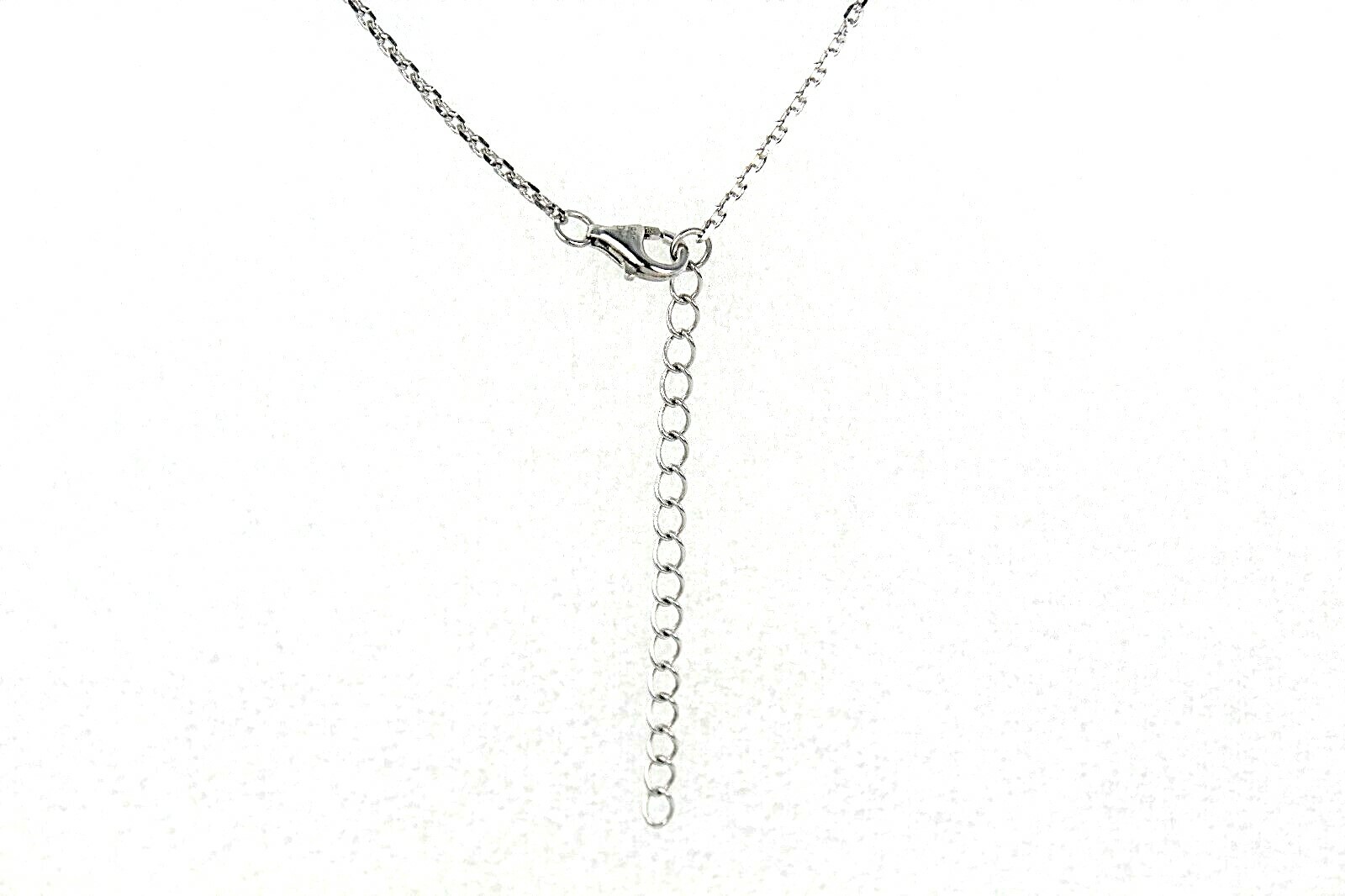 Sterling Silver Created Garnet 18 inch Necklace 12.0g