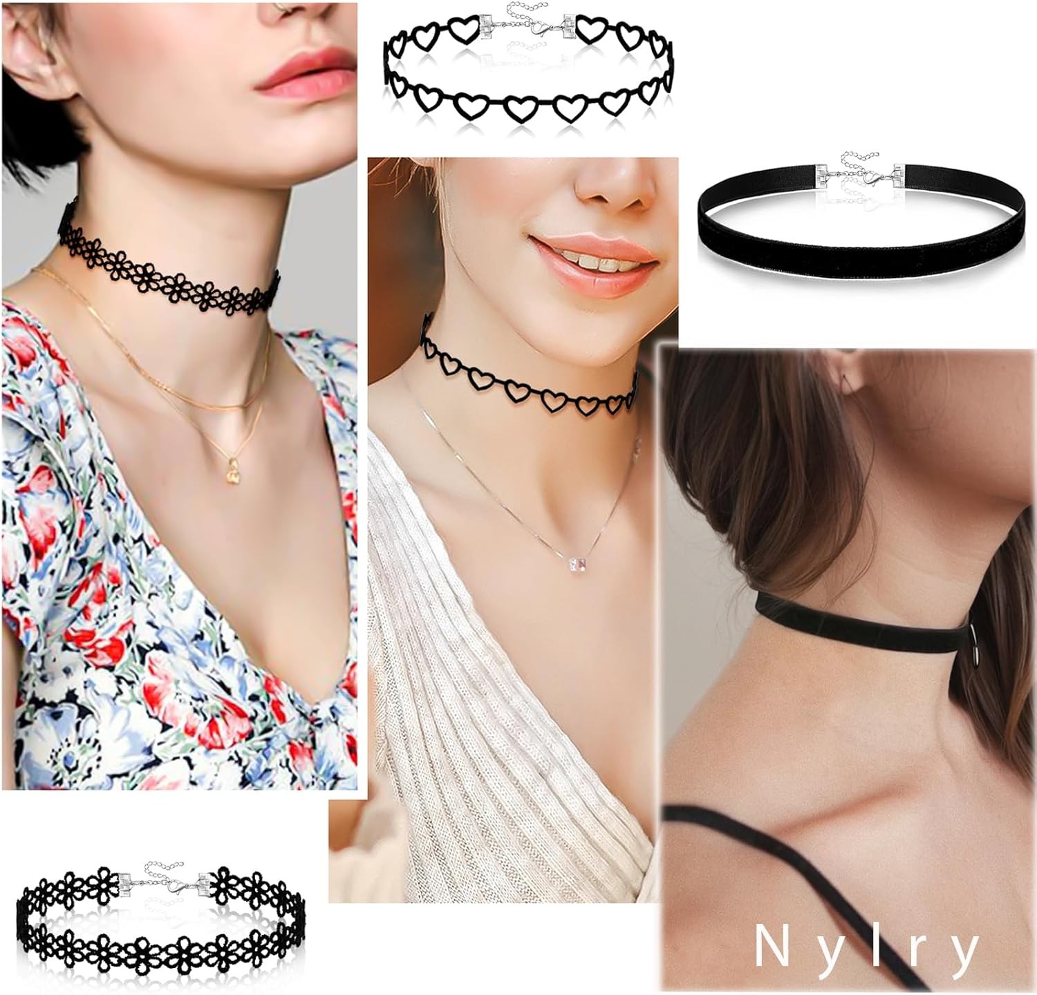 Black Choker Necklace for Women Black Velvet Choker Set Black Choker Necklaces C