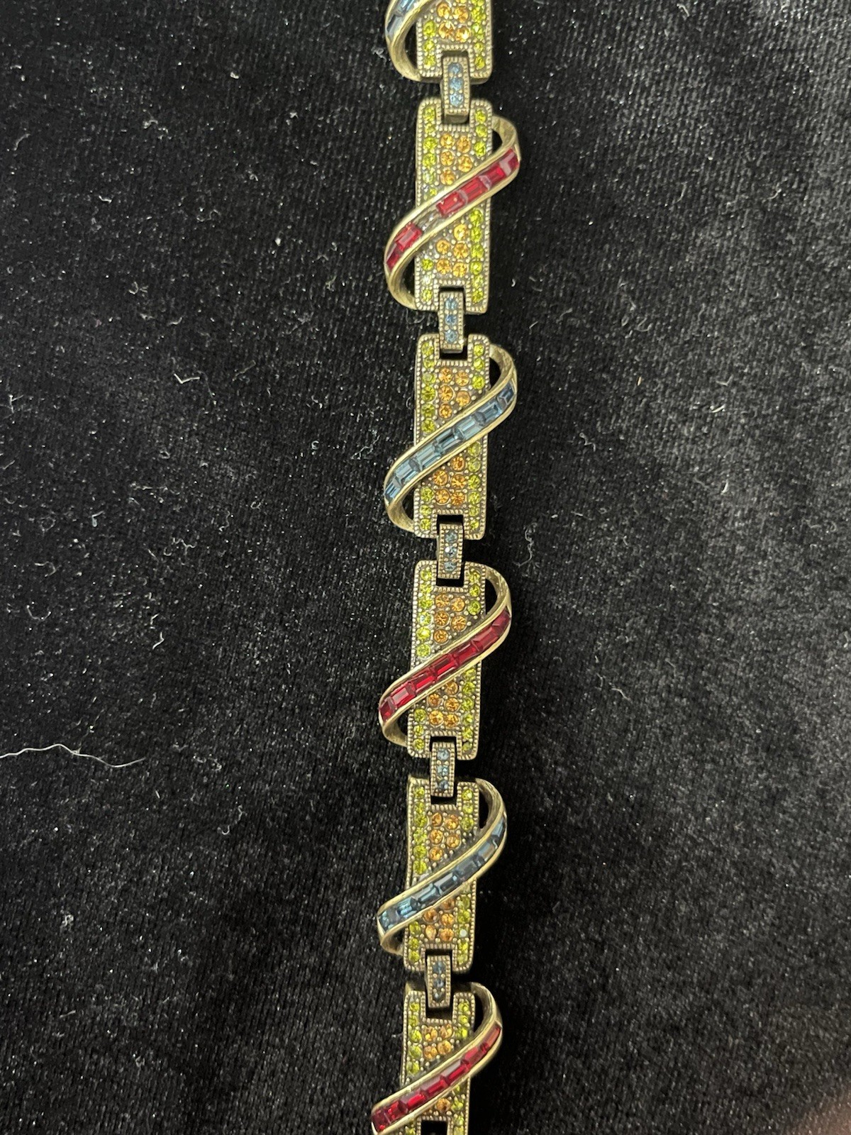 Sweet Romance Crystal Ribbon Bracelet Panel Style