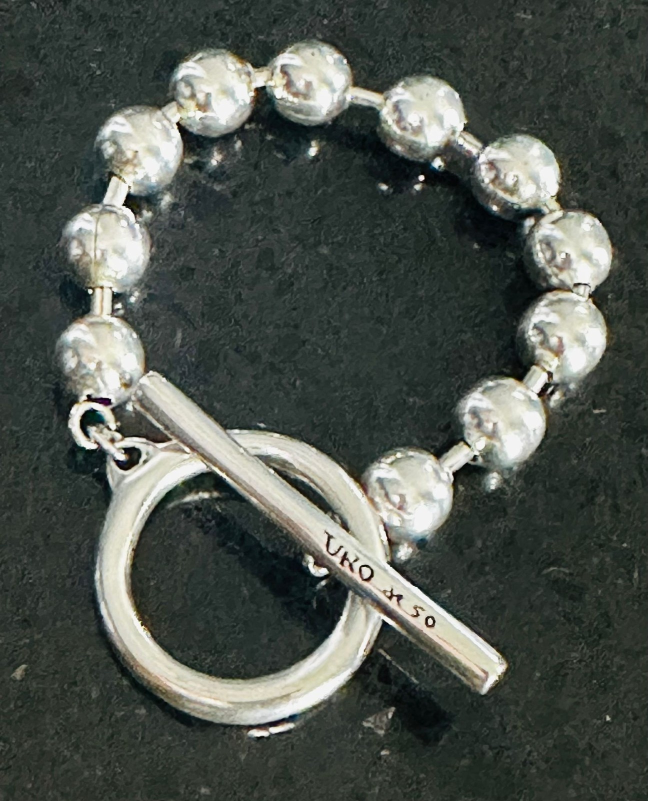 Uno de 50 ON/OFF Silver-Plated Bracelet – Size Medium 7″ – Excellent Pre-Owned