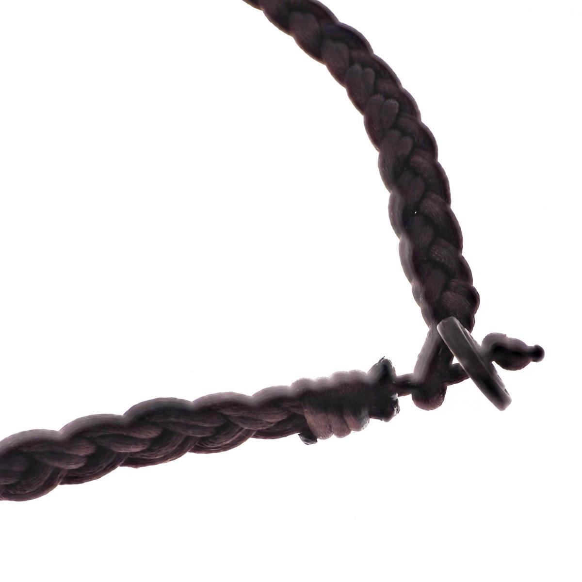 White Genuine Oyster Mother Of Pearl Shell Flower Brown Braided Cord Necklace