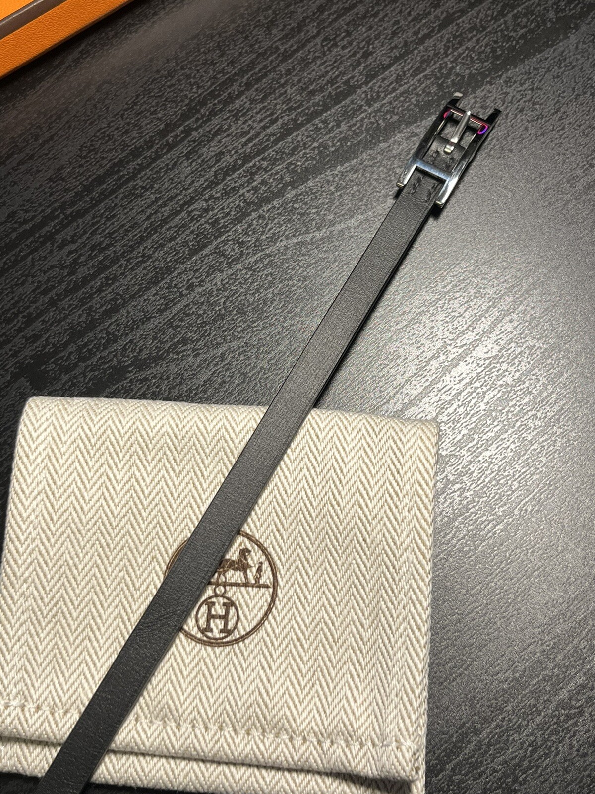 HERMES Behapi Double Tour Black/Brown Leather Bracelet(SEE DESCRIPTION) (OFFER!)