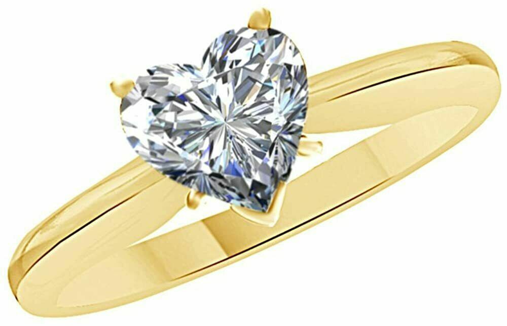 5 Ct Heart Anniversary Solitaire Ring Simulated Diamond Sterling 925
