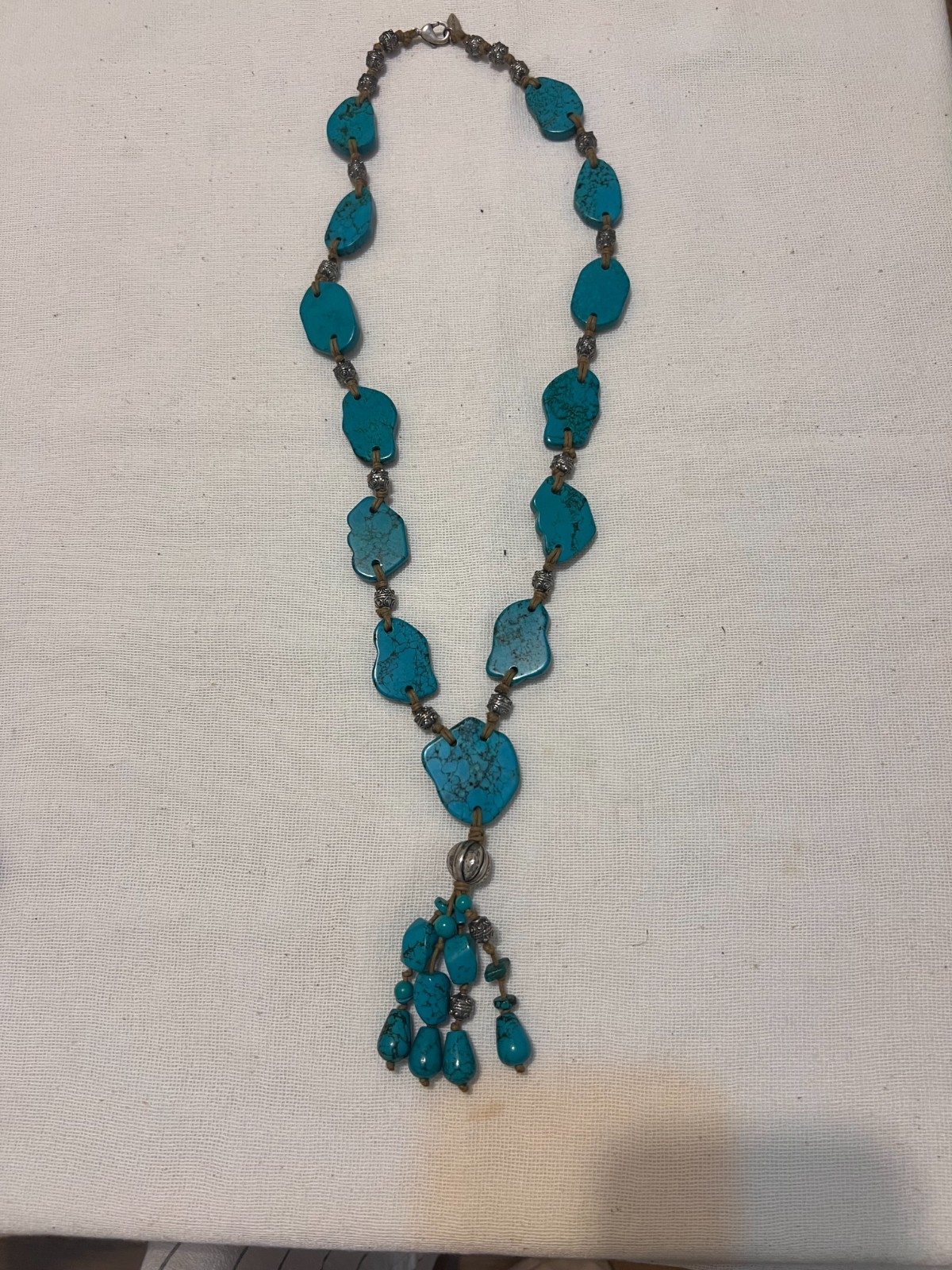 ColdwaterCreek Boho Statement Necklace Faux Turquois