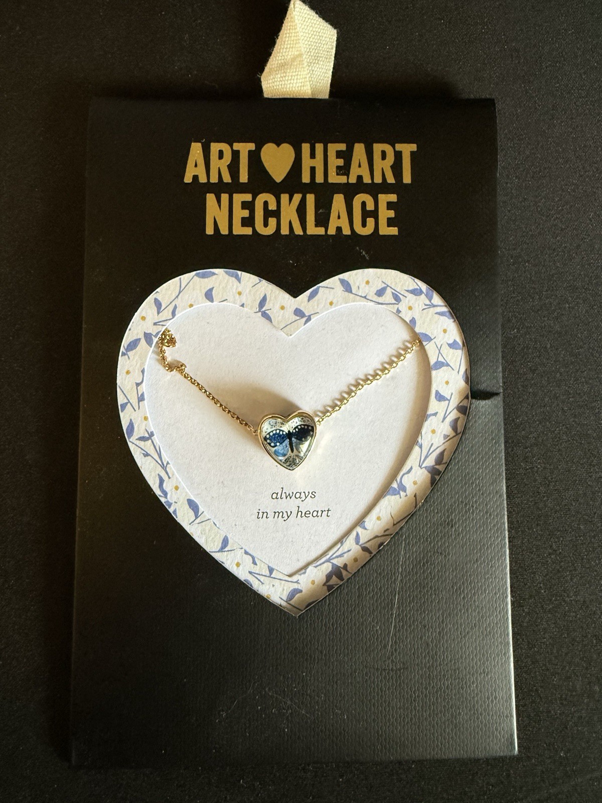 Art Heart Fashion Jewelry Necklace By Demdaco Engraved “always in my heart” New