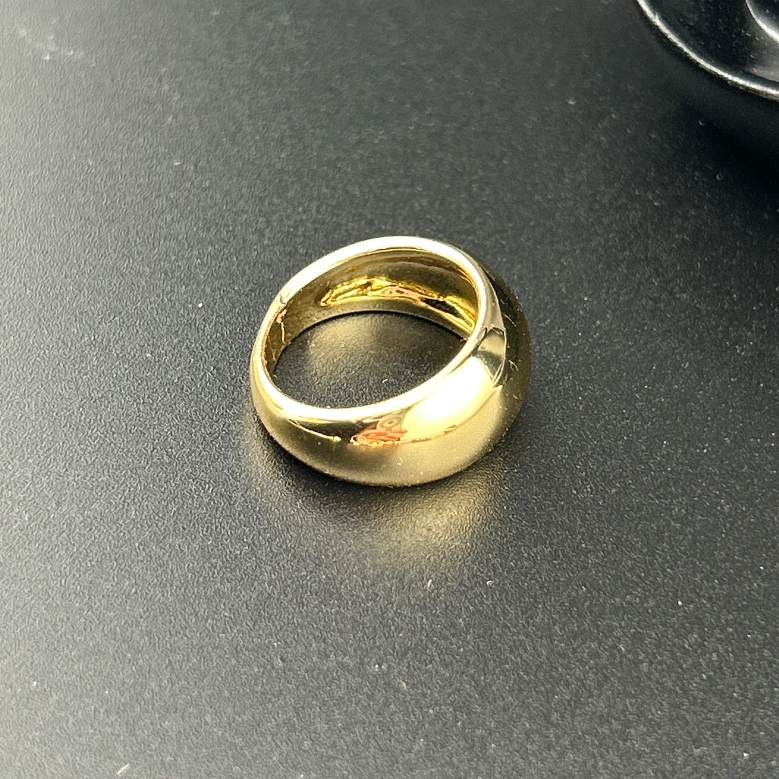 Gold-tone Dome 3/5” Band Ring size 6 On 34th