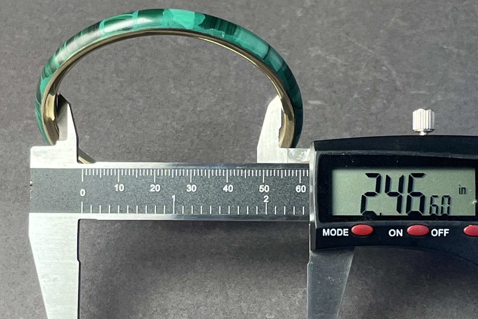 VGT Large Malachite Bangle Bracelet Malachite Bracelet Size Sm-Medium 6.0”-6.5”