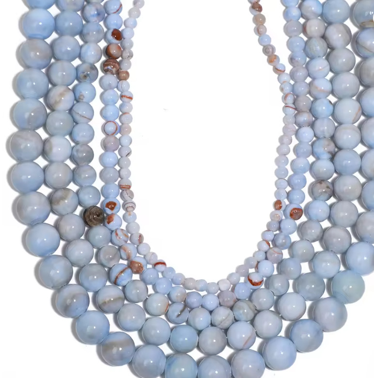 6mm Natural Blue Persian Jade Beads Round Loose Spacer Beads Jewelry Making