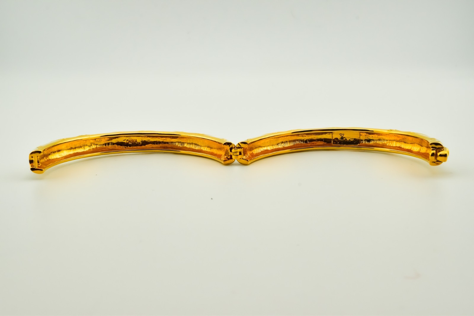 Camrose & Kross Audrey Hepburn Ivory Rhinestone Hinged Bangle Bracelet