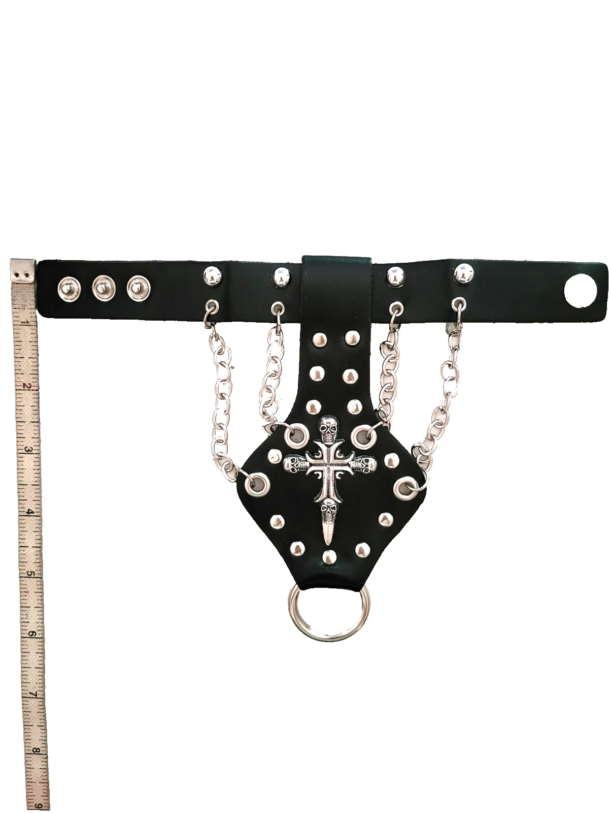 Gothic Punk style Hand Wrap Wristband Scull cross Bracelet