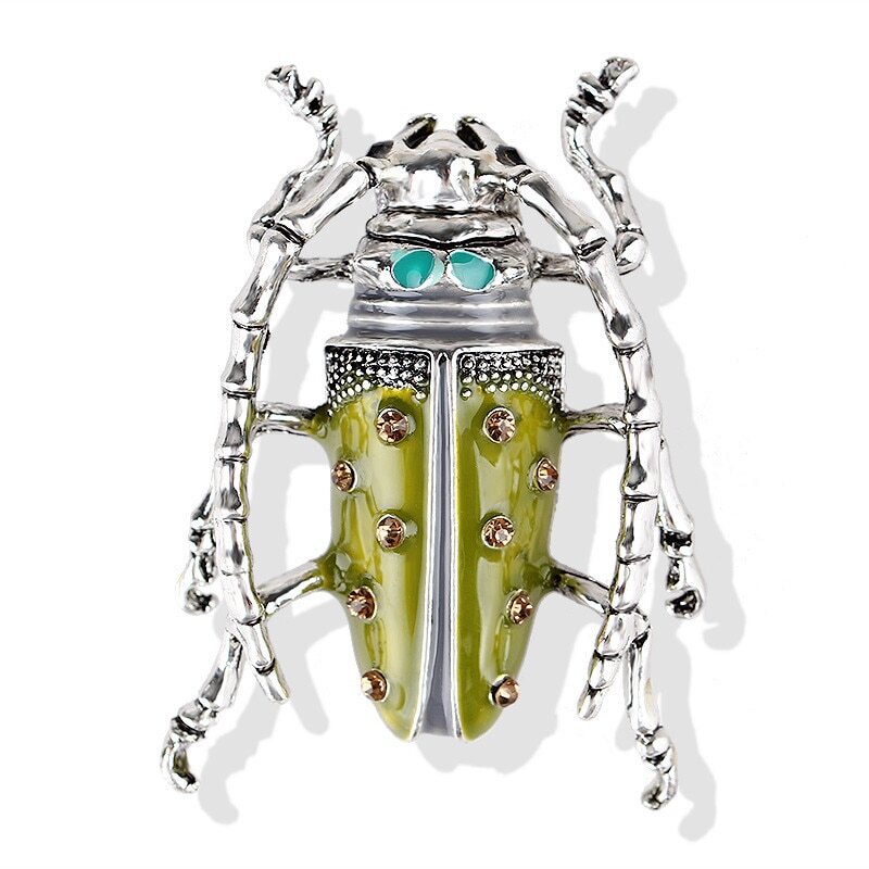 Women Bee Beetle Crystal Pearl Brooches Metal Cute Insect Retro Women’s Brooch