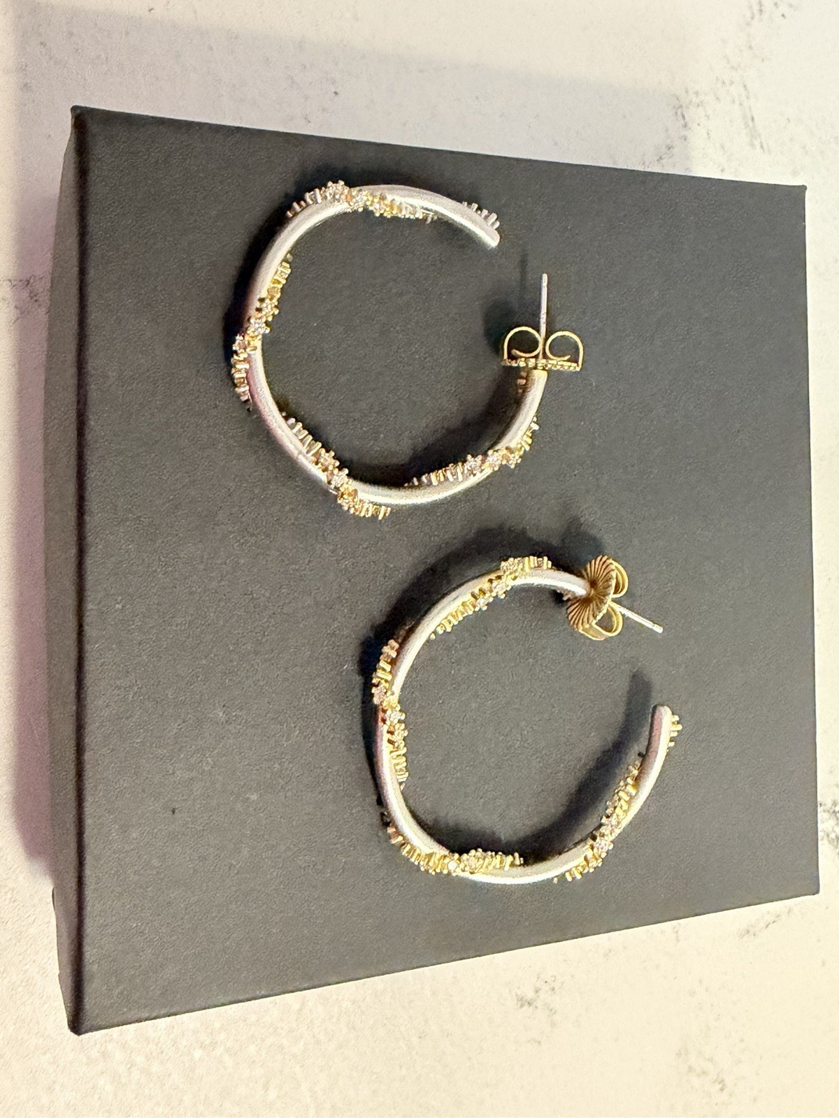 Freida Rothman 925 Sterling Silver Gold Plated. Two tone Silver and Gold
