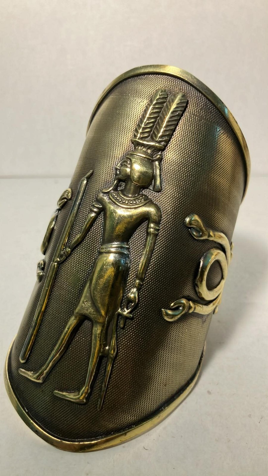 New Unisex Kemet Art Egyptian Bronze Adjustable Bangle 6 inches High