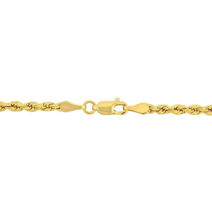 AMOUR 16 Inch Rope Chain Necklace In 10K Yellow Gold (3 Mm)