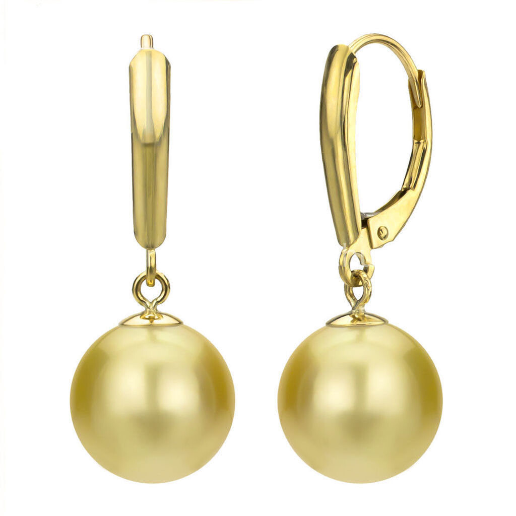 Wholesale Beautiful 8-16mm Multi-color Shell Pearl Gold Dangle Earring AAA