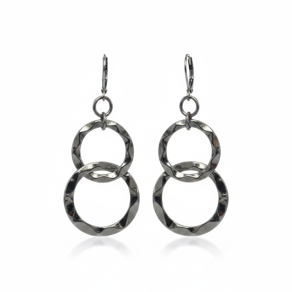 Apt. 9 Women’s Trendy Gunmetal Leverback Dangle Earrings NWT