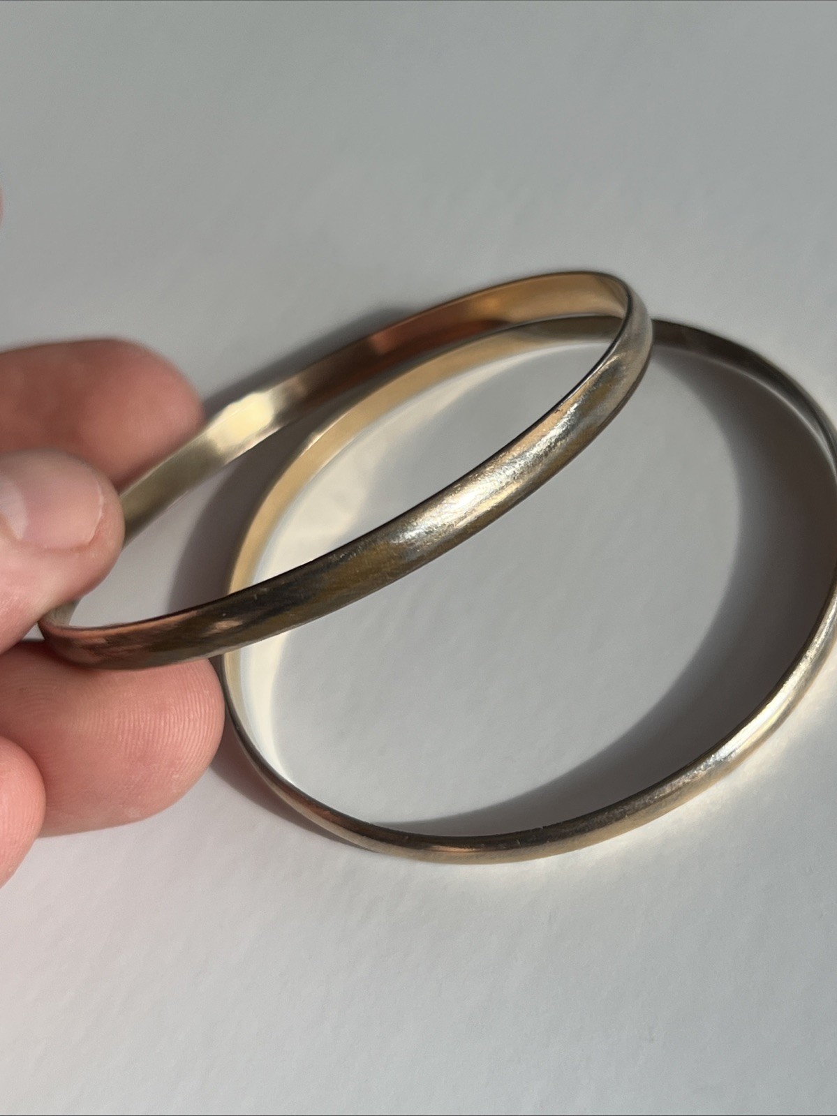 Danecraft Bangle Bracelets12K KT Gold Filled Lot Of 2 25 Inside Dia G2U