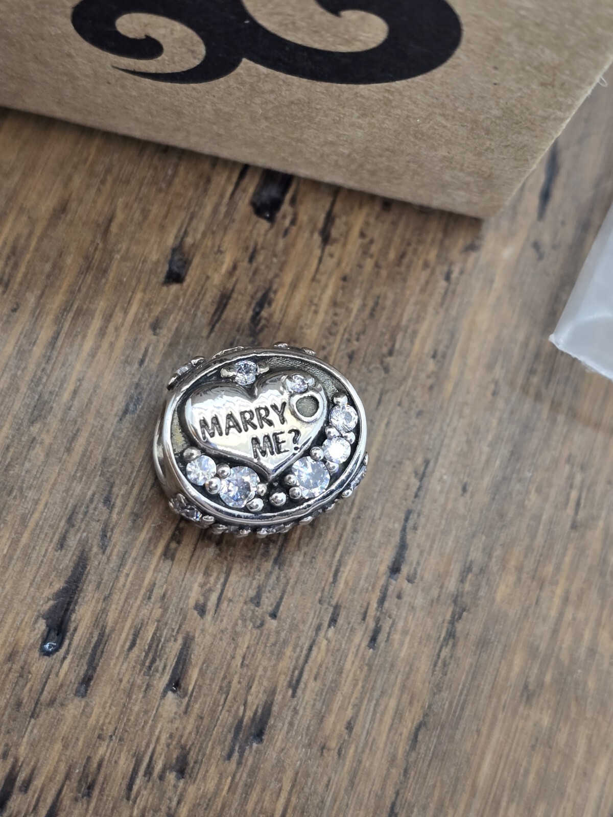Authentic OHM Beads Marry Me? Charm 925