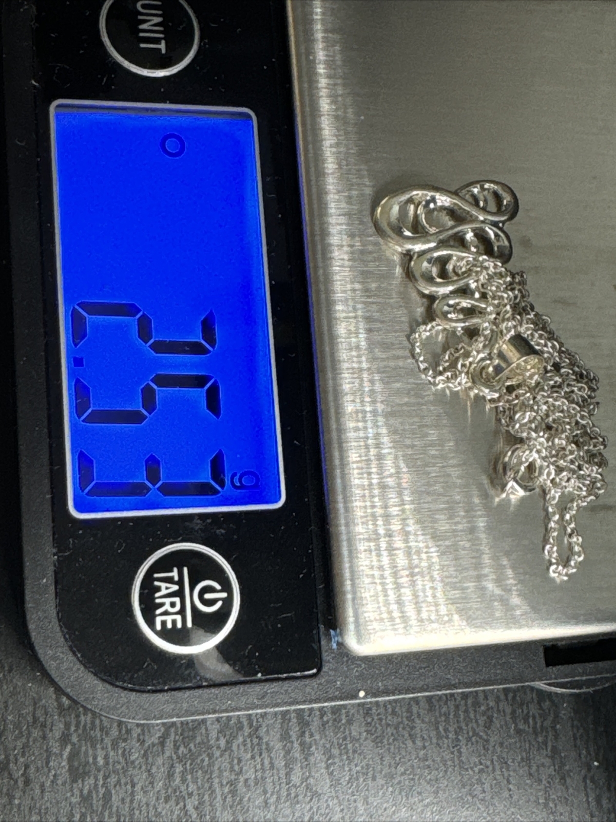 925 Sterling Silver Christmas Tree Pendant Necklace 18 In 2.53g AT624-77