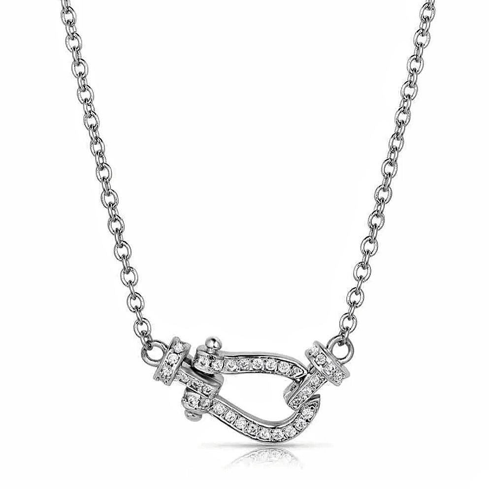 Montana Silversmiths Ride In Style CZ Equestrian Necklace Retail $55 – NEW!