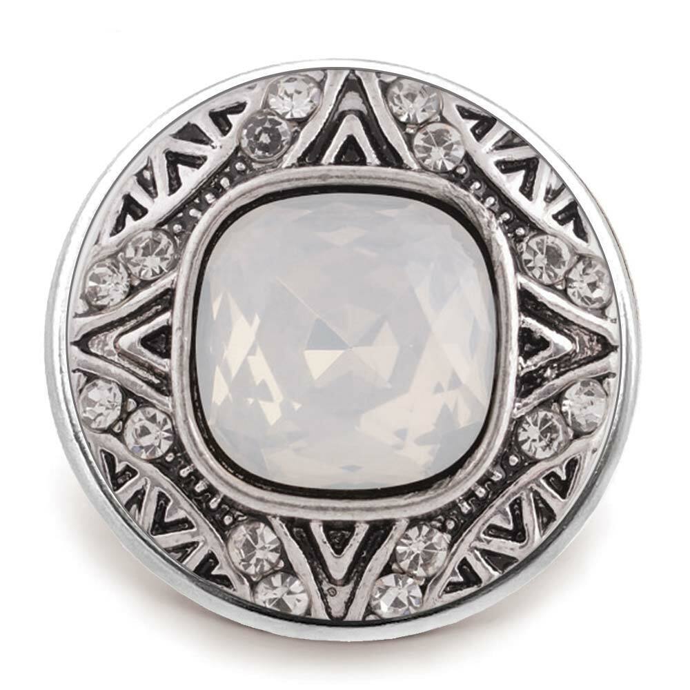 Snap Jewelry 18MM Ginger Charm Iridescent Pave Custom Snap Button