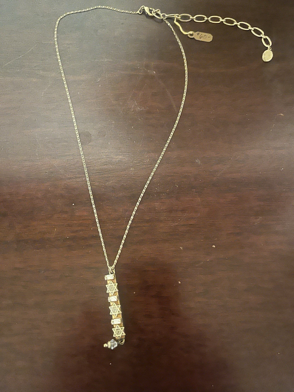 Beautifully Designed Michal Golan Crystal Mazzuzah Pendant Necklace NWT Signed