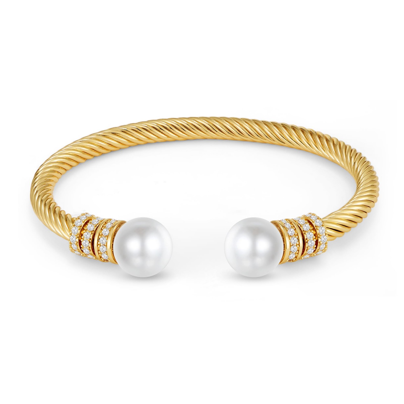 Gold Cable Wire Cuff Bracelet for Stainless Steel Open Cuff Bangle Bracelets .