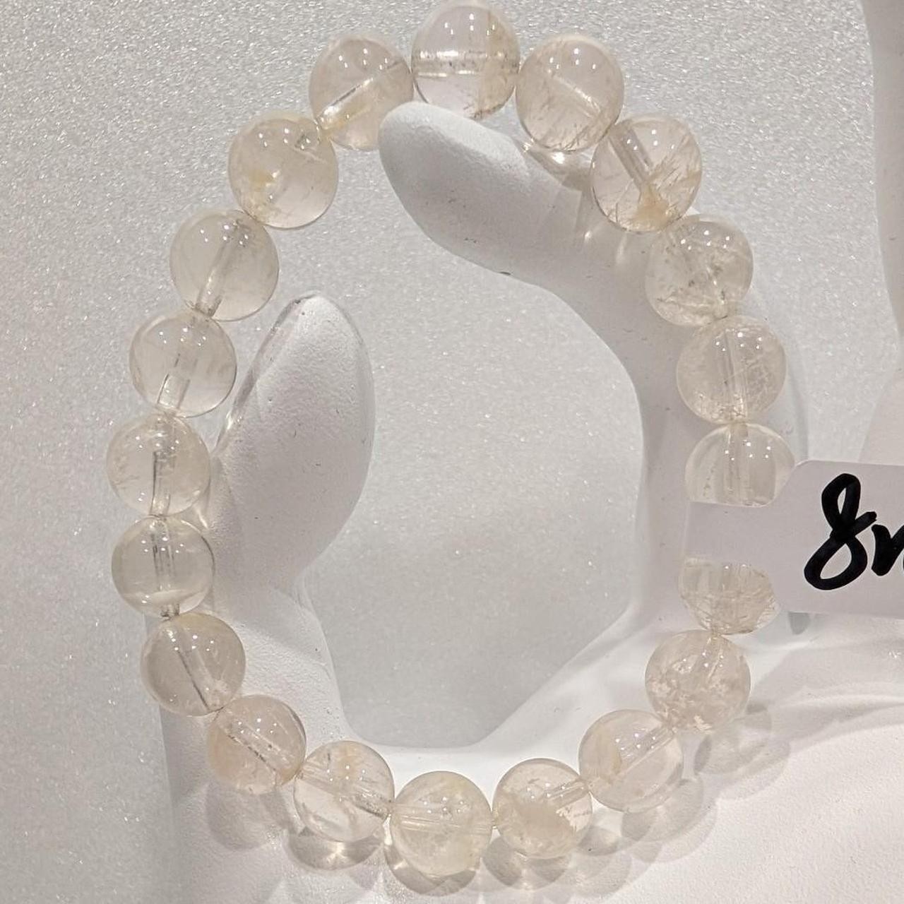 8mm+ Snowflake Phantom Garden Quartz Bracelet *ON SALE: see description