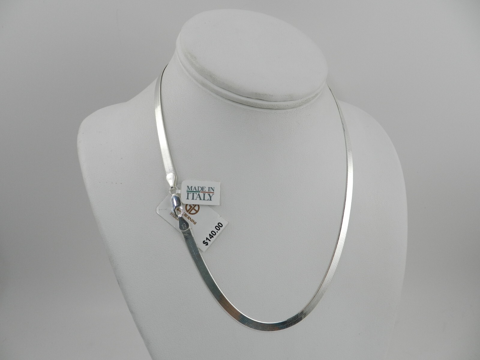 Giani Bernini Herringbone 18″ Chain Necklace (4.5mm) in Sterling Silver
