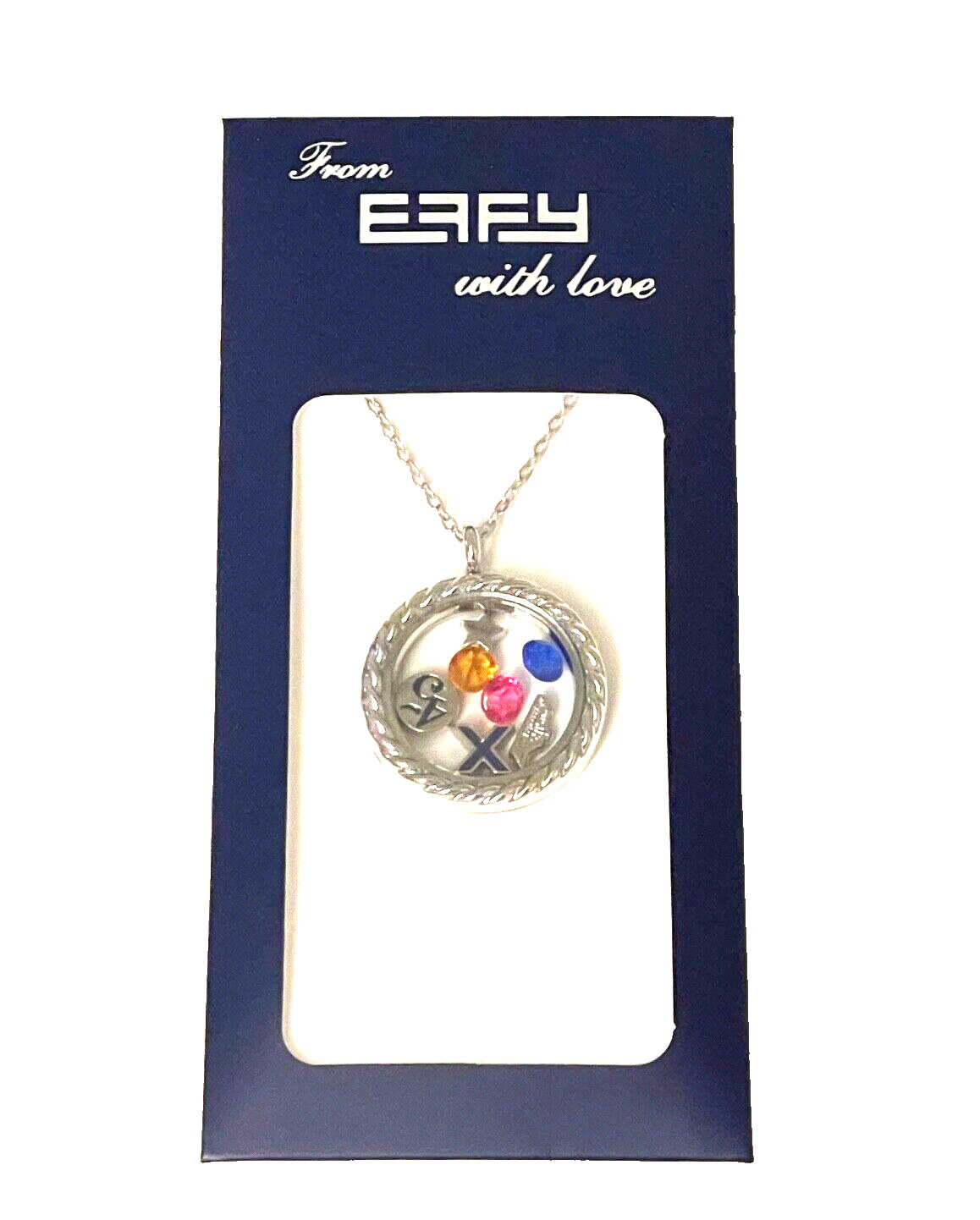 EFFY With Love – Charm Necklace/Pendant 7 Charms Nautical Locket Celebrity (OPB)