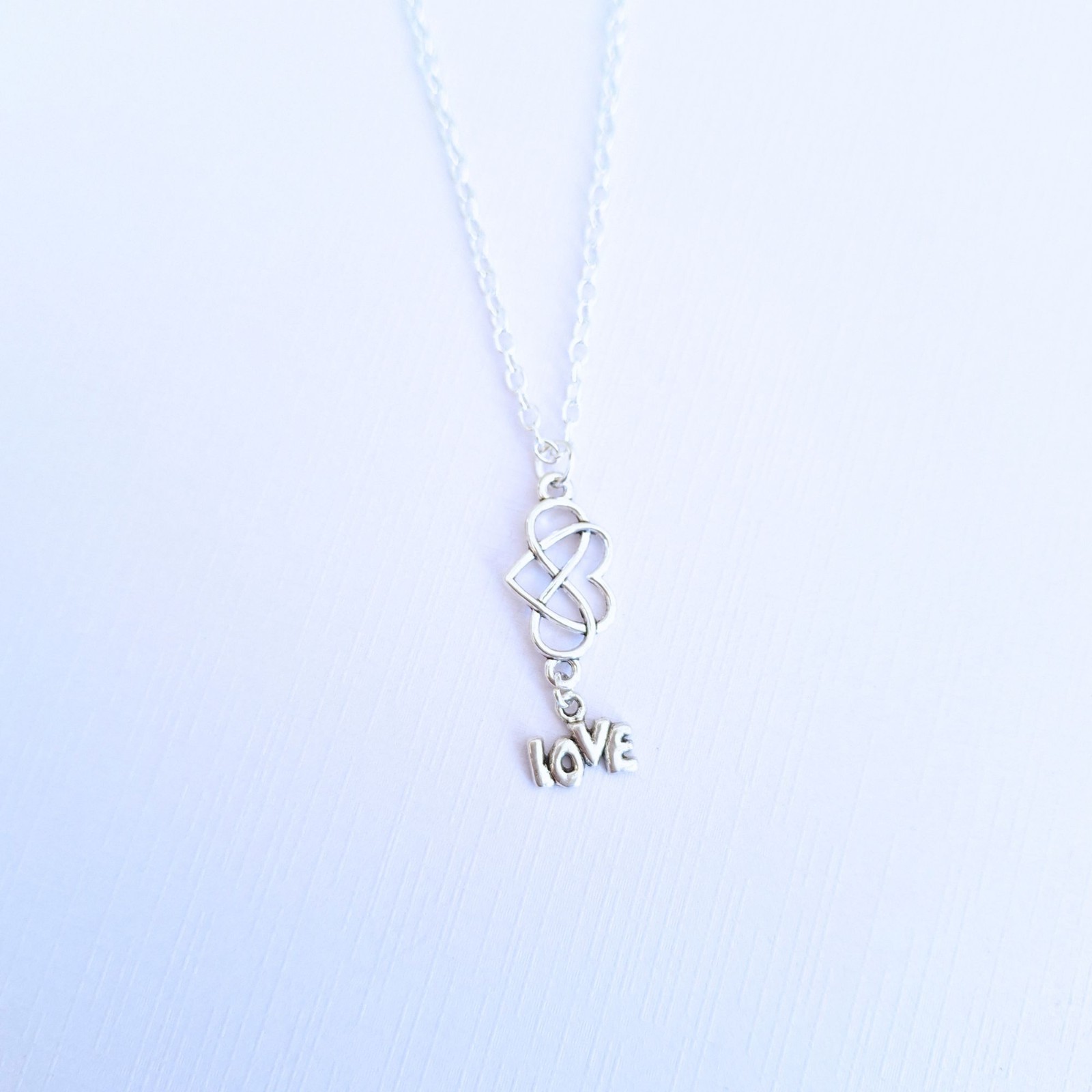 Infinity Heart Necklace Bride to Be Fiancée Pendant Bridal Shower Wedding Jewel