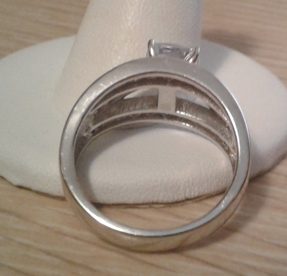 DOB255 Square Cushion, Baguette & Round Bella Luce CZ Ring 3.36ctw. Size 10