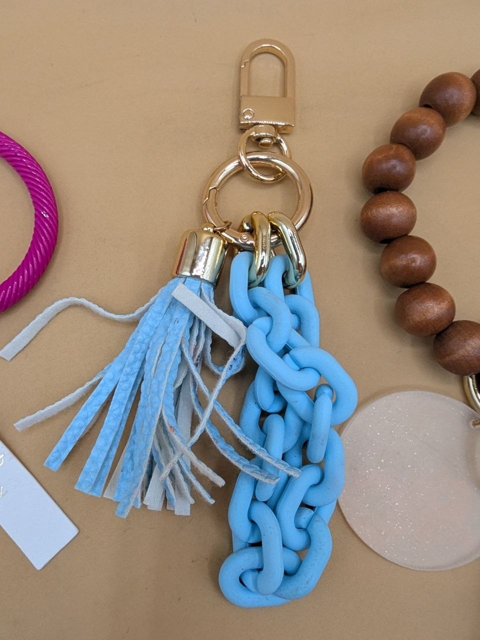 2020s Women’s Bracelet Keychain Wristlet Lot Tassel Beads Cuff Fashion Jewelry