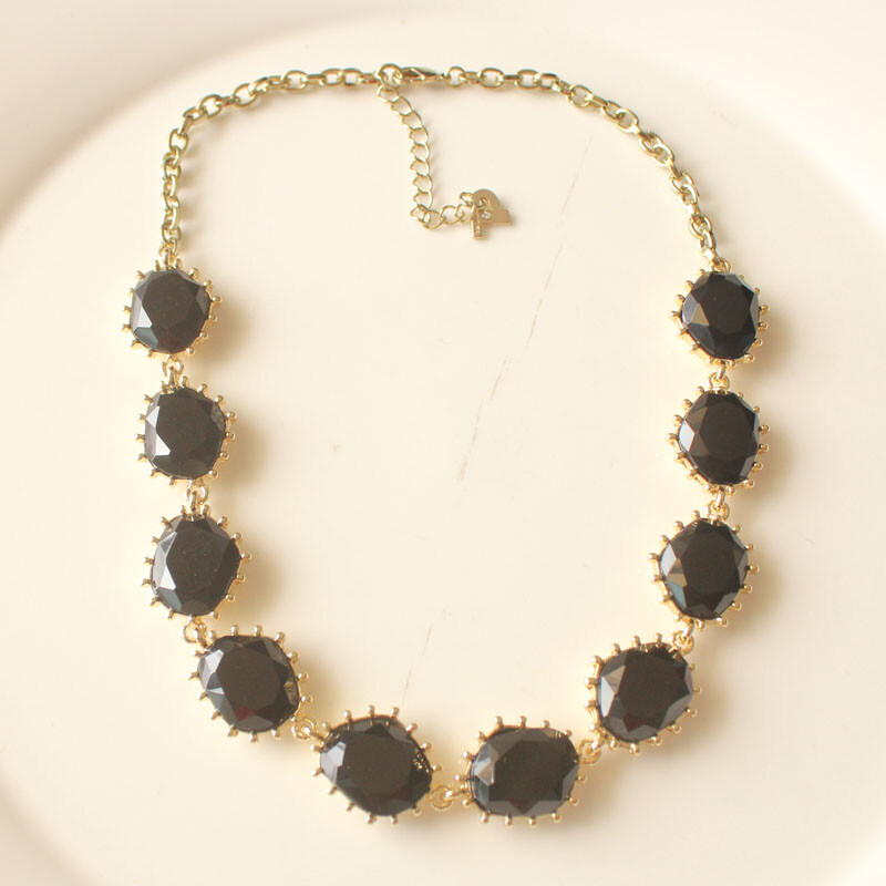 16″ New Top Jewel Resin Collar Necklace Gift Pretty Women Jewelry 2Colors Chosen