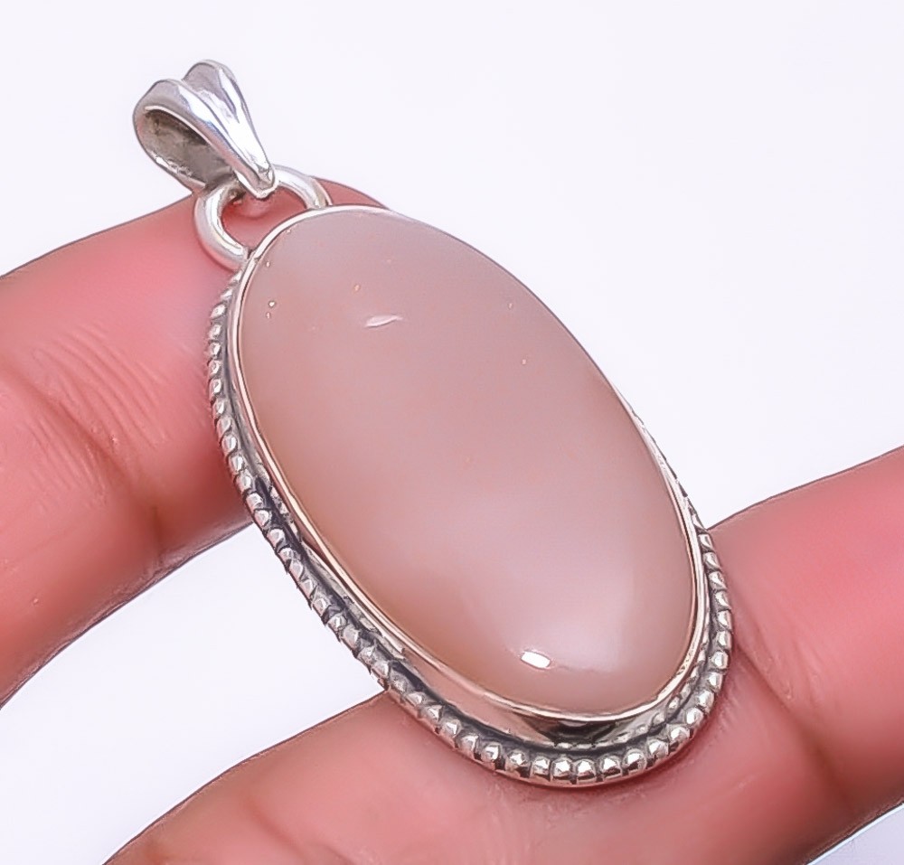Moonstone – Sri Lanka 925 Sterling Silver Pendant 1.76″ P1972920, Christmas Gift