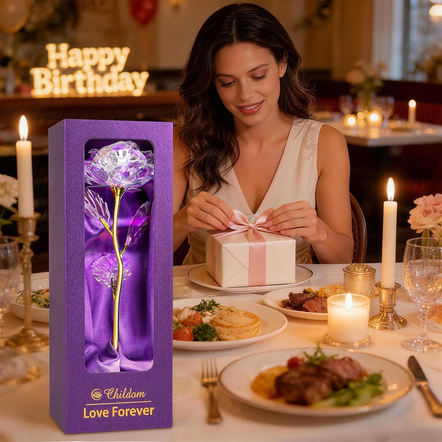 Elegant Floral Gift of Never Withered Rainbow Roses – Symbol of Love and Beauty