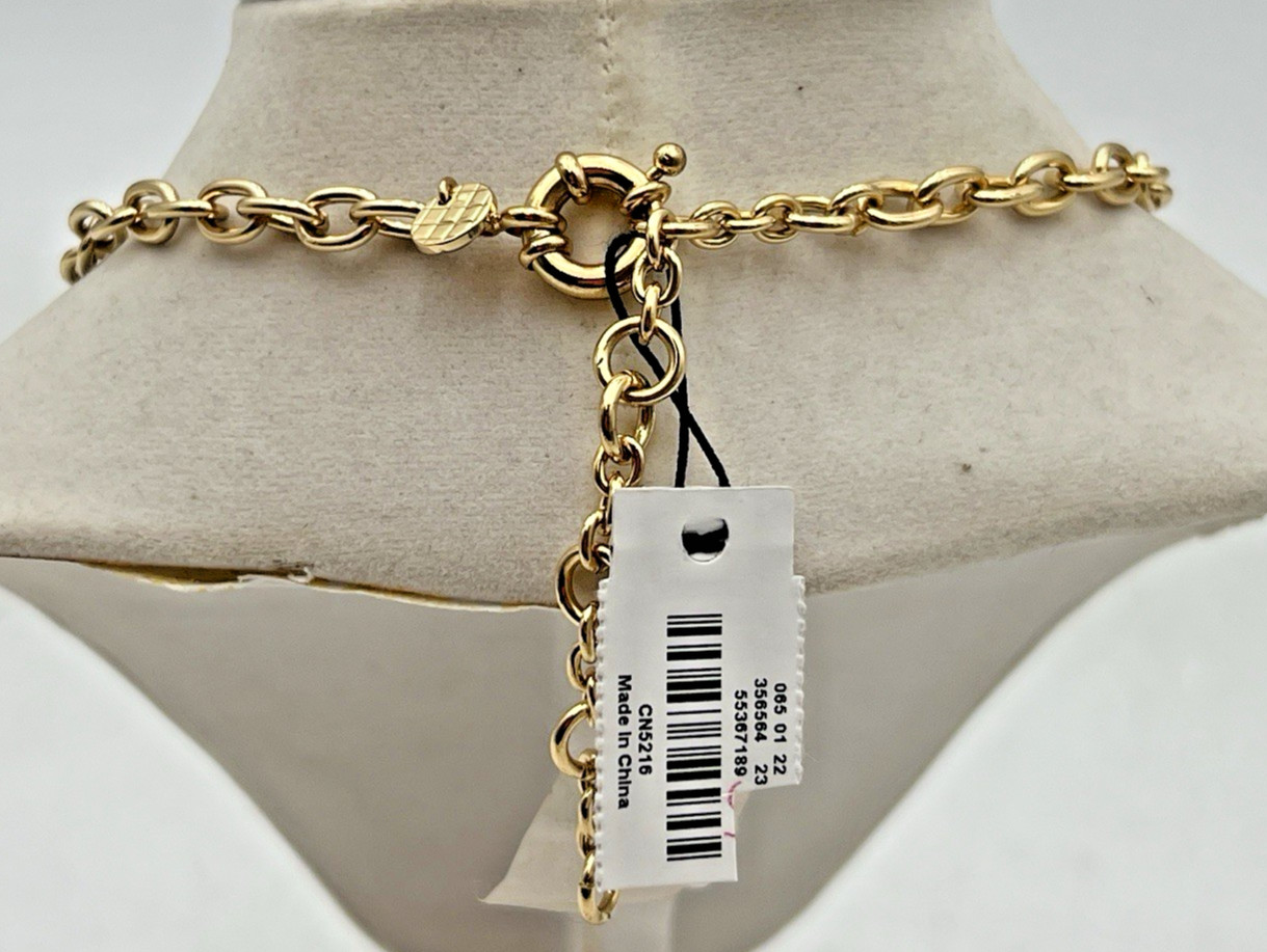 TALBOTS WRAPPED LINKS NECKLACE, BANGLE BRACELET & PIERCED HOOP EARRINGS NWT