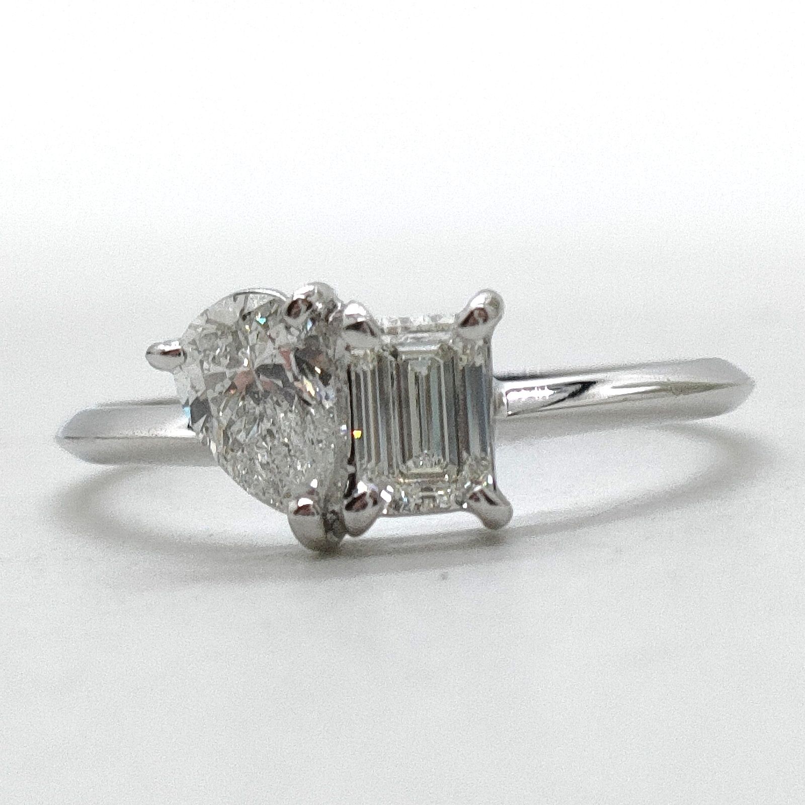 Jewelry Ring Natural Diamond 0.68ct White Gold 2347910