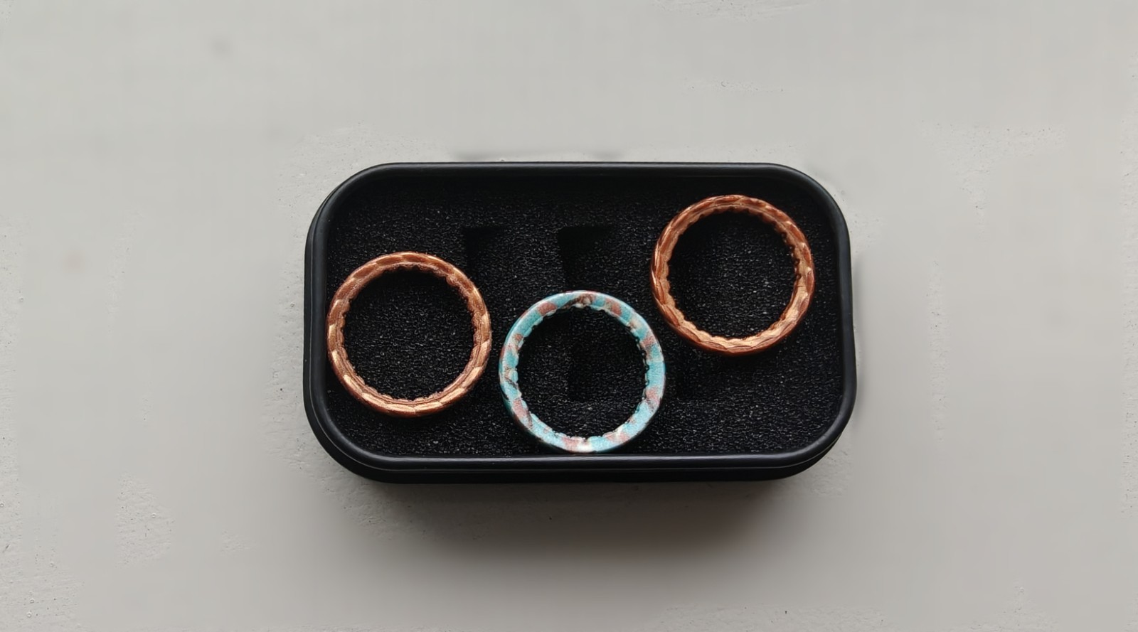 Groove Ring Stackable Silicone Ring Set of 3 (Size 4)