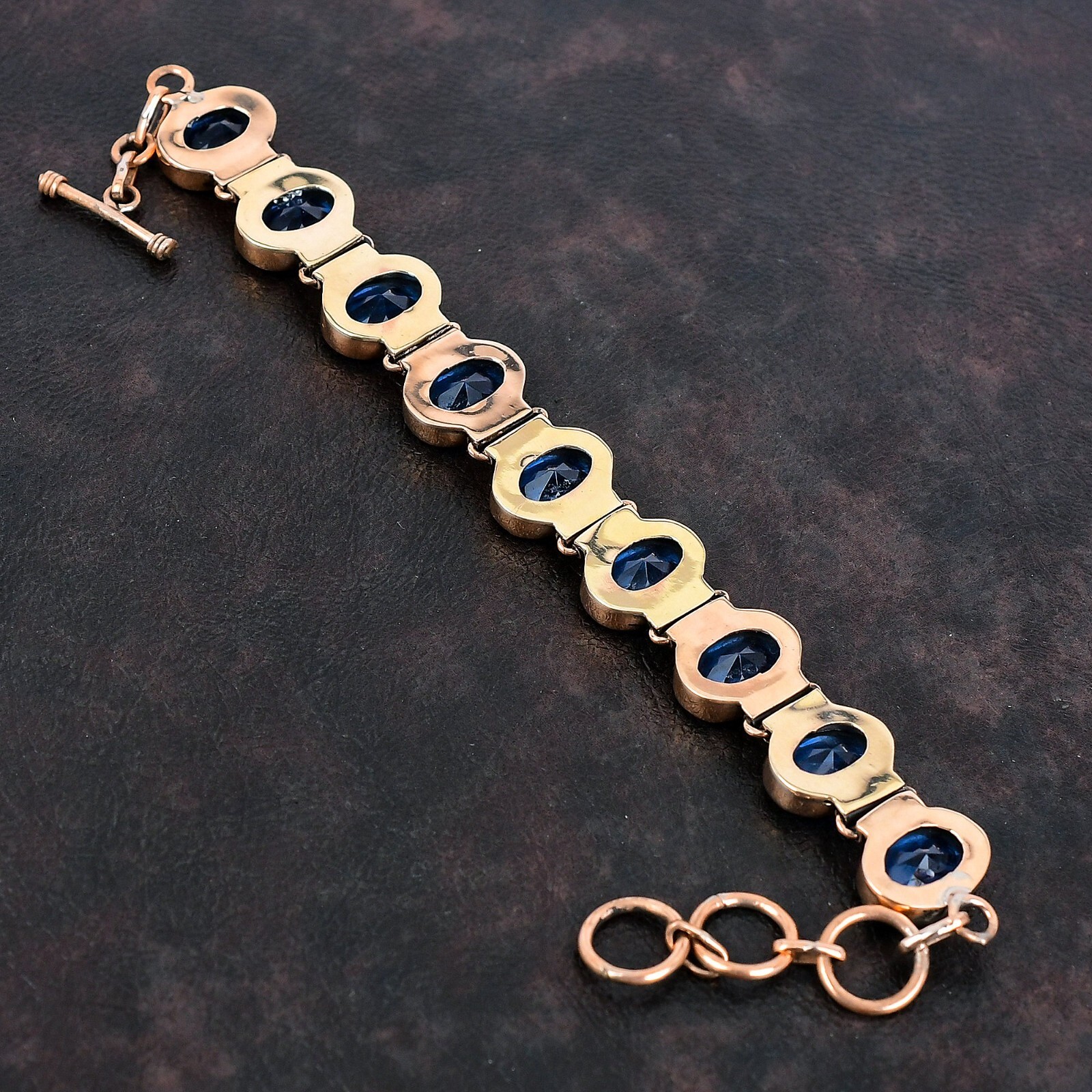 Tanzanite Quartz Adjustable Bracelet Handcrafted Copper Ethnic Gift Jewelry 6.0″