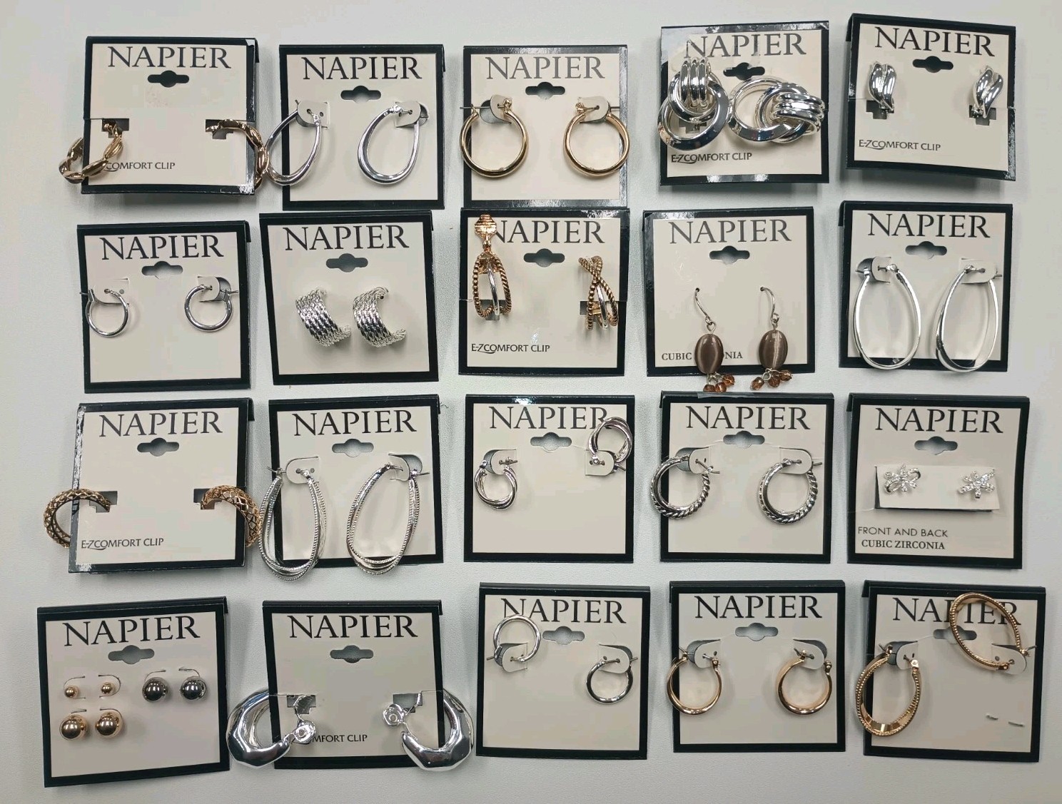 Women’s NAPIER Fashion Earrings (LOT OF 20 SETS), BRAND NEW! Total MSRP $324!