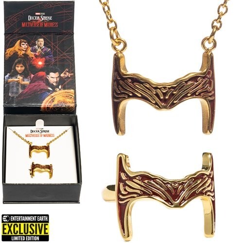 Doctor Strange Multiverse of Madness Scarlet Witch Tiara Ring and Necklace Set.