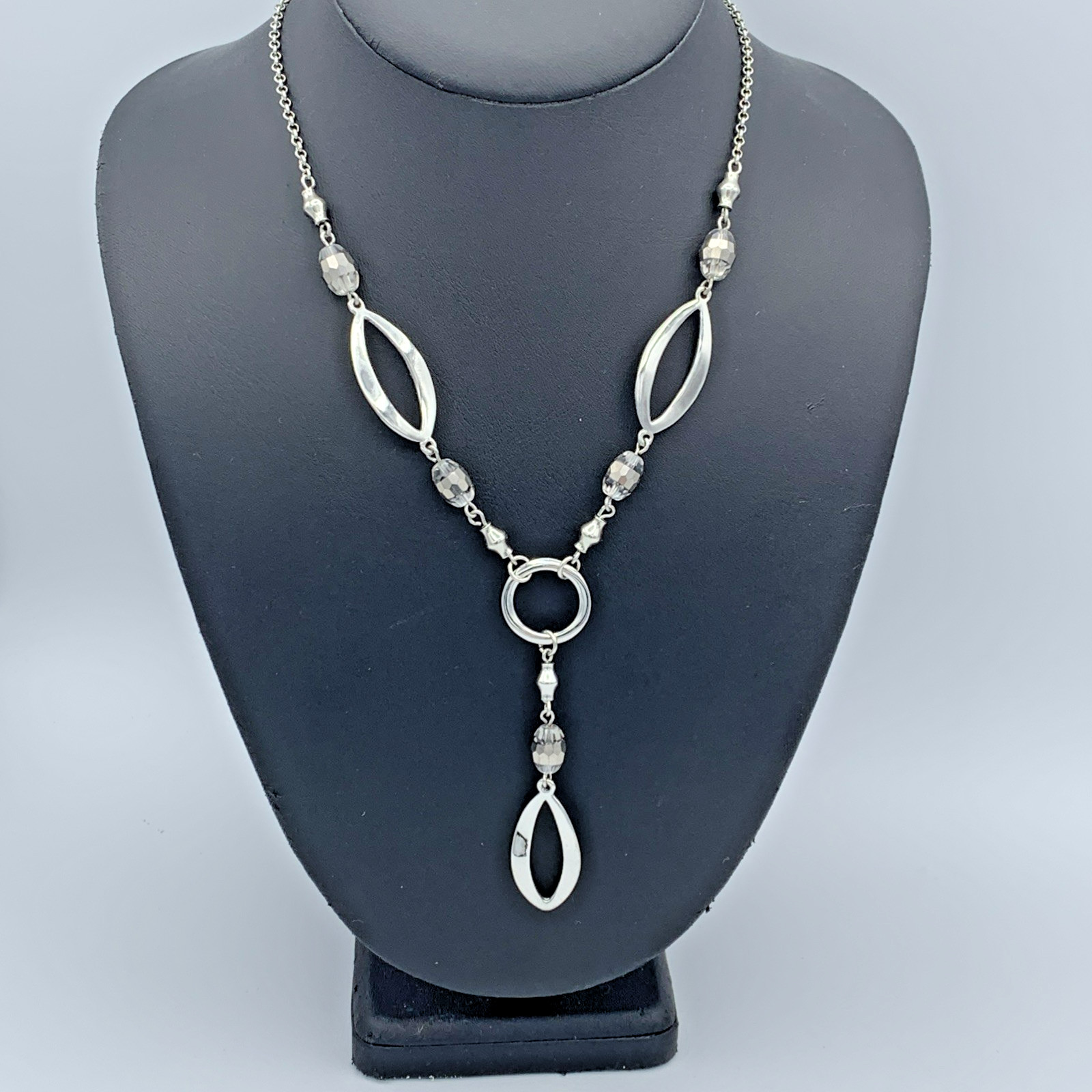 Lia Sophia Silver Tone Y-Drop Necklace 4-499