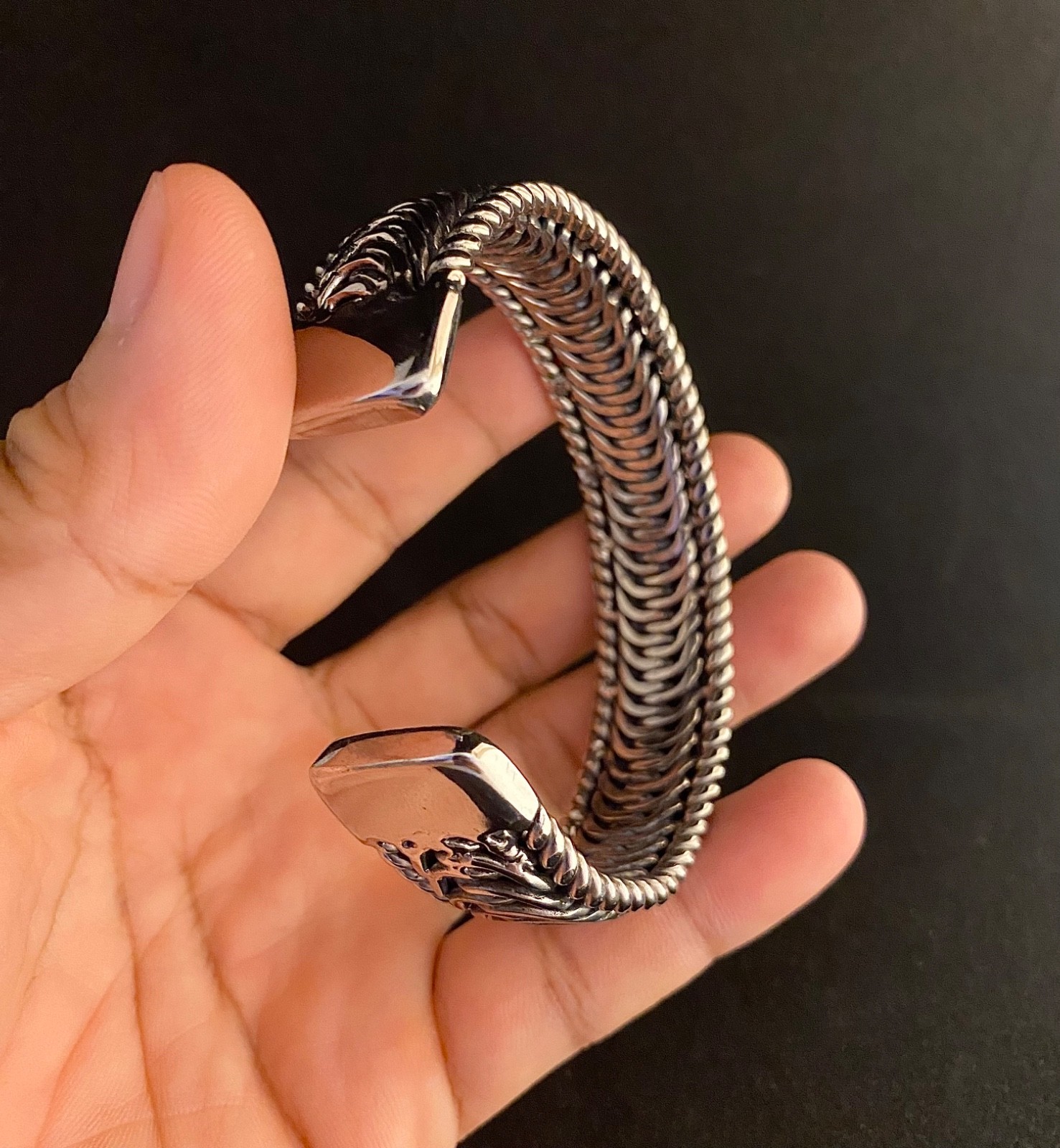 Bracelets Bangle Handmade Stainless Steel welding wire Silver Color #34